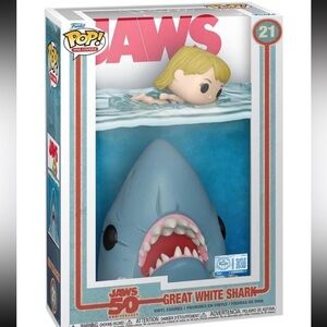 Funko Pop! #21 Great White Shark - Jaws 50th Anniversary VHS Covers Vinyl Figure